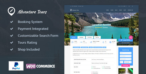 Adventure Tours - WordPress Tour/Travel WordPress Theme