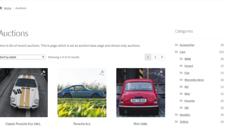 Auctions for WooCommerce WordPress Plugin