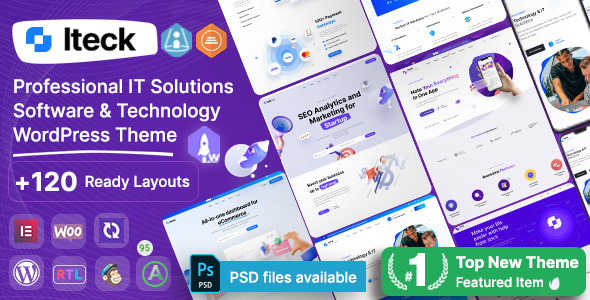 Iteck - Software and Technology Elementor WordPress Theme
