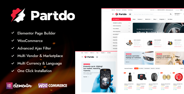 Partdo - Auto Parts and Tools Shop WooCommerce WordPress Theme