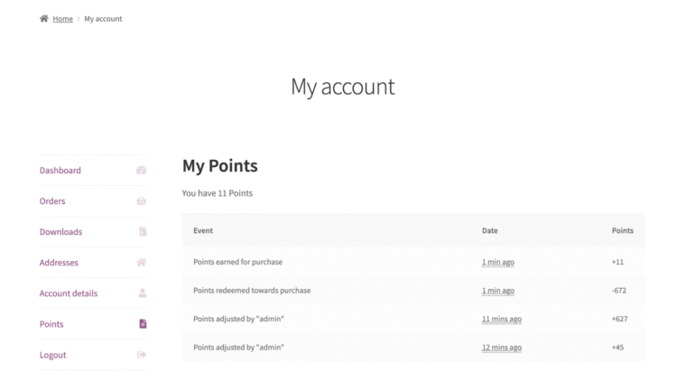 Points and Rewards - WooCommerce WordPress Plugin
