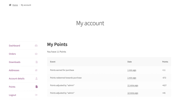 Points and Rewards - WooCommerce WordPress Plugin