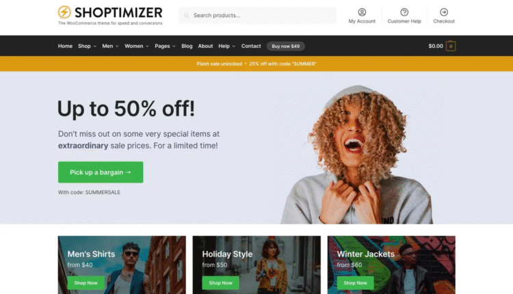 Shoptimizer - The Fastest WooCommerce WordPress Theme