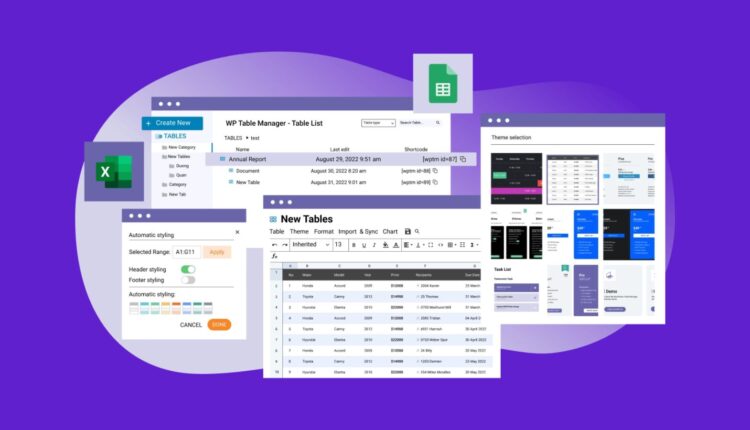 WP Table Manager - Table Editor WordPress Plugin
