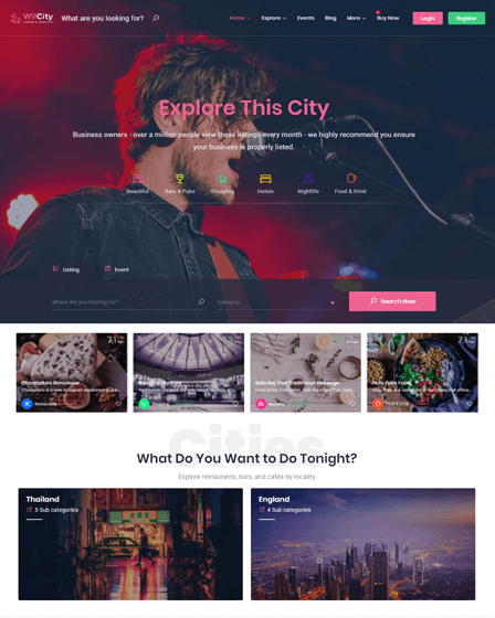 Wilcity - Directory Listing WordPress Theme