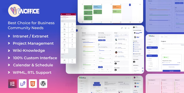 Woffice - Intranet, Extranet and Project Management WordPress Theme