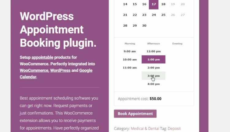 WooCommerce Appointments - WordPress Plugin
