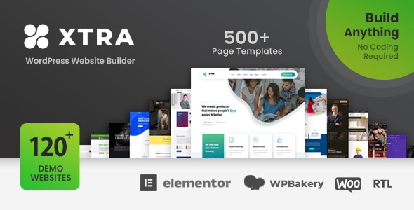 Xtra - Website Builder and RTL WordPress Theme