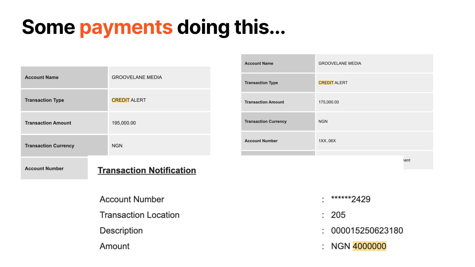 Client payment proof